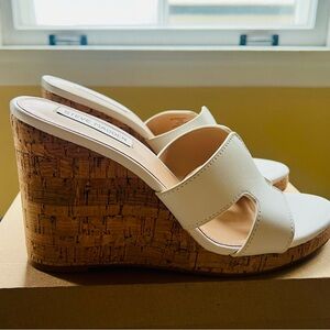 Steve Madden “Mayson” Mules, white leather, size 9.5, Brand New, never worn